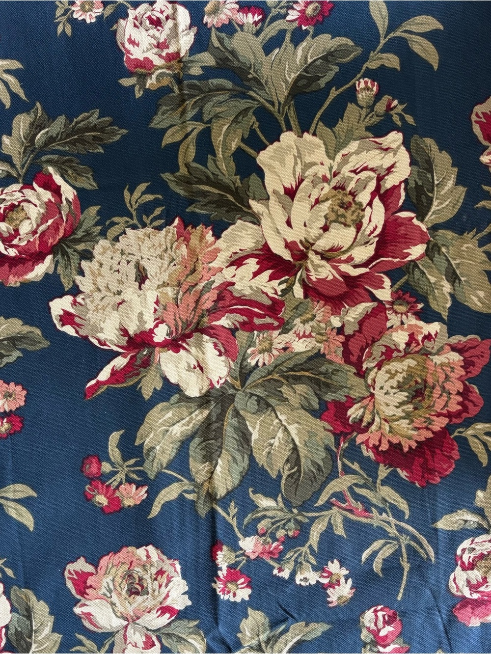 Waverly Blue Cabbage Rose Floral Curtain Panels English Country.
Price per pair. - Picture 2 of 6